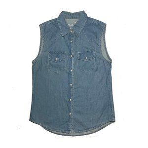 Who.A.U. California Denim Vest Buttonup Shirt Jean